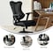 Flash Furniture High Back Designer Black Mesh Swivel Ergonomic Office Chair with Adjustable Arms BL-ZP-806-BK-GG - alternate 2